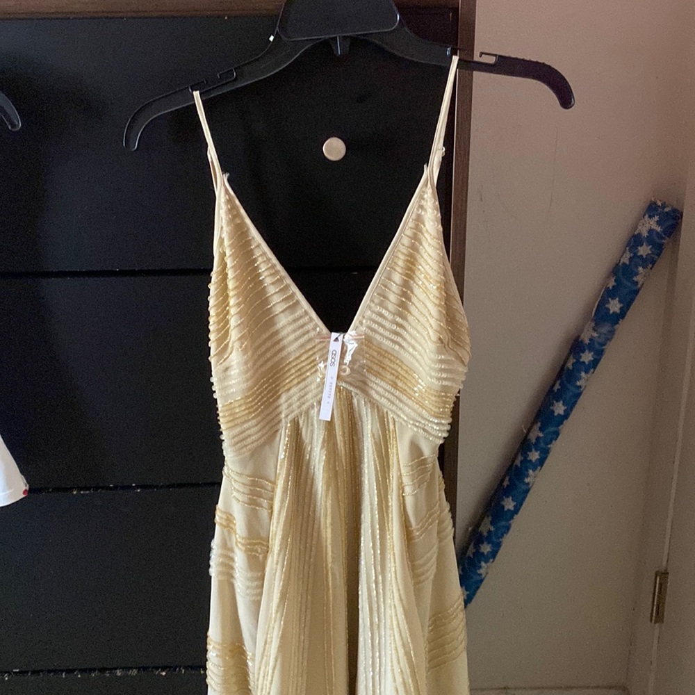 Gold ASOS petite dress, sold out!!
